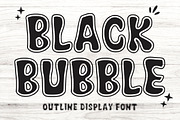Black Bubble, a Handwritten Font by Fourteen Letter (Thumbnail 1 of 5)