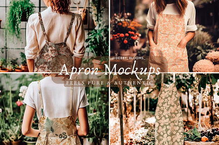 Apron Mockup Set, a Household Mockup by Debby Blooms