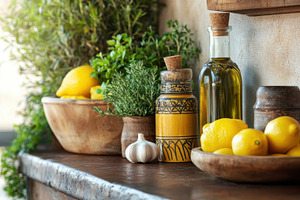 Fresh ingredients on a counter, a Photo by Beautiful things