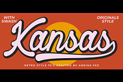 Kansas Retro, a Script Font by Andika Fez