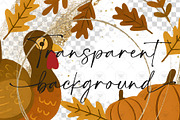 Cute Thanksgiving Turkey Pumpkin Cli, an Illustration by BigCakeBee (Thumbnail 2 of 4)