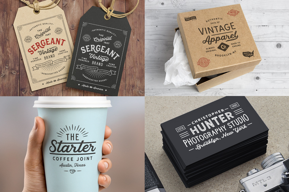 80 Modern Vintage Logos vol 2, a Branding & Logo Template by DISTRICT 62 STUDIO (Photo 8 of 13)