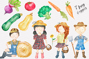 Farm Animals Watercolor kids, an Animal Illustration by Tanya Kart (Thumbnail 2 of 5)
