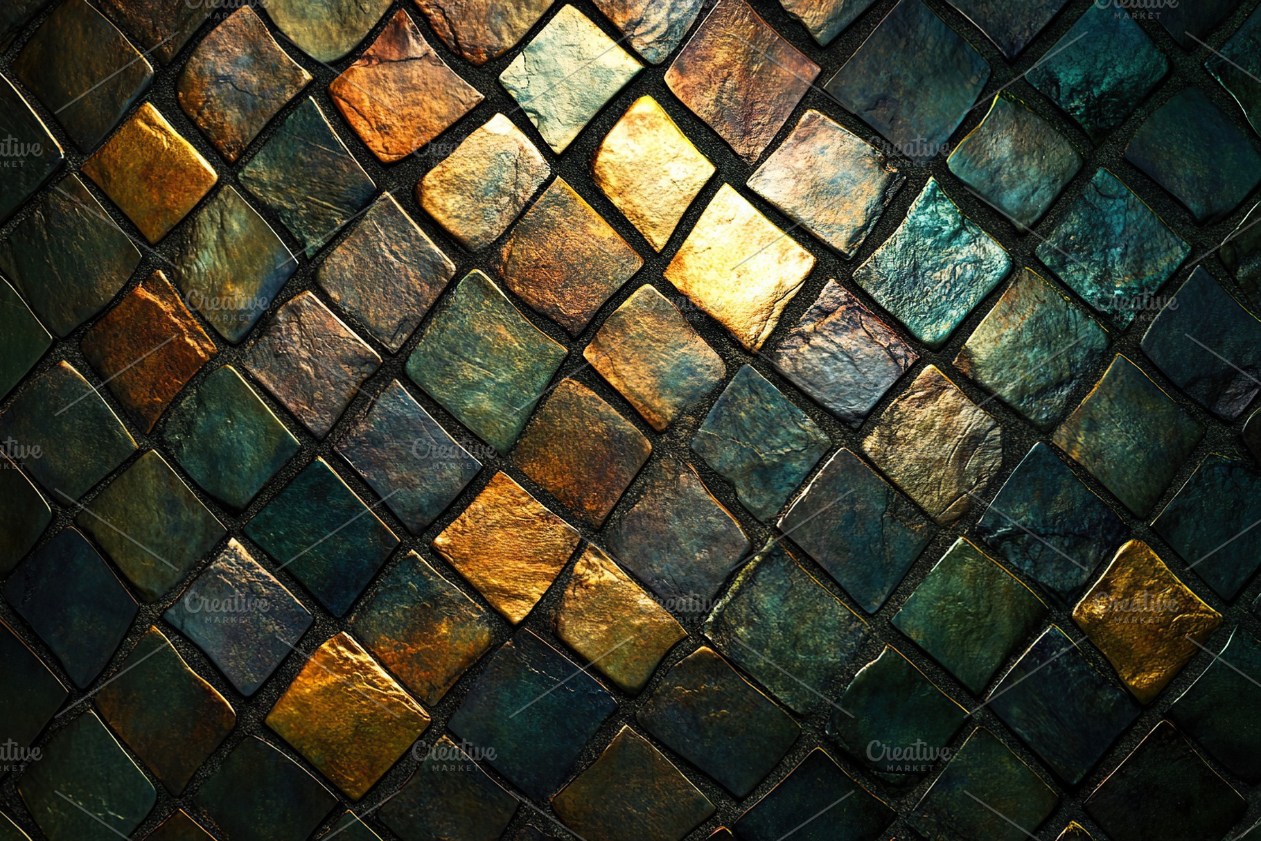 Little pieces of colorful mosaics, a Wallpaper Photo by AlyaAnd