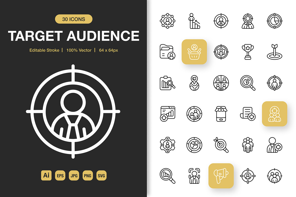 Target Audience Icons, an Icon by Spacepixel Creative