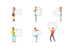 People Characters Standing and, a Person Illustration by TopVectors