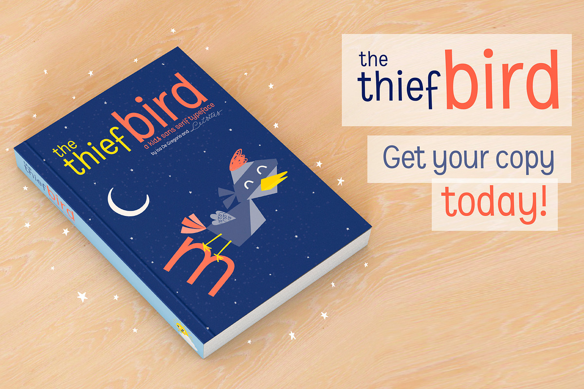 The Thief Bird · Kids San Serif Font, a Sans Serif Font by Isa De Gregorio (Photo 9 of 9)