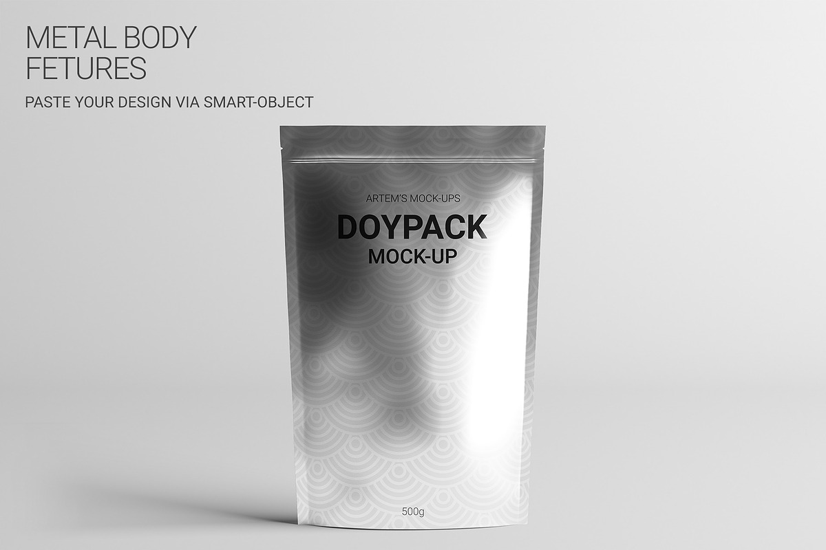 Doypack Pouch Mockup, a Packaging Mockup by AY Mock-Ups