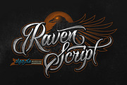 Raven Script, a Script Font by Mikrojihad Typography (Thumbnail 1 of 6)