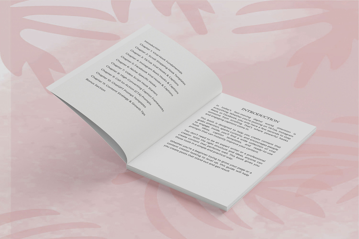 Viral Hooks & Caption Prompt Book, a Design Template by Book2bees (Photo 2 of 4)
