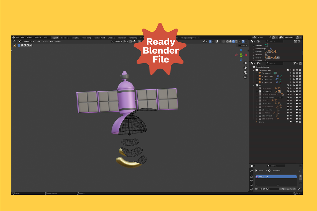 Astronomy 3D Object set, an Object 3D Model by Dudukbersama (Photo 3 of 3)