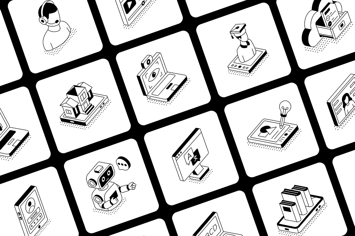 E-Learning Isometric Illustrations, a Technology Illustration by Vectors Market (Photo 8 of 11)