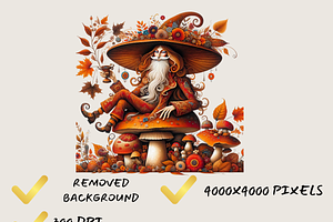 FOLK AUTUMN FAIRY FOREST CLIPART