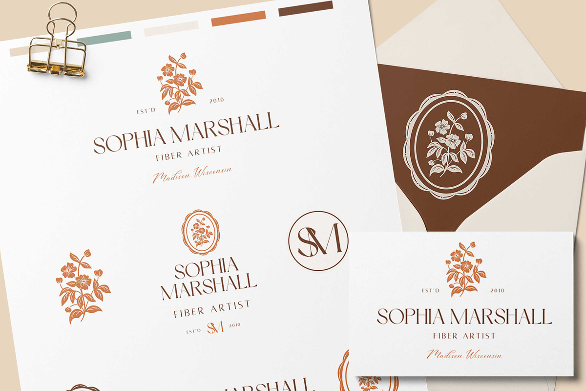 Floral Cameo Logo + Brand Kit Canva preview 5