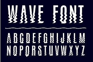 Ripple effect font. Reflected in, an Object Illustration by Vectorbuum