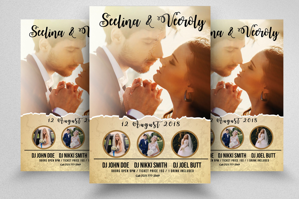 Wedding Ceremony Flyer Template, a Flyer Template by Psd Templates ...