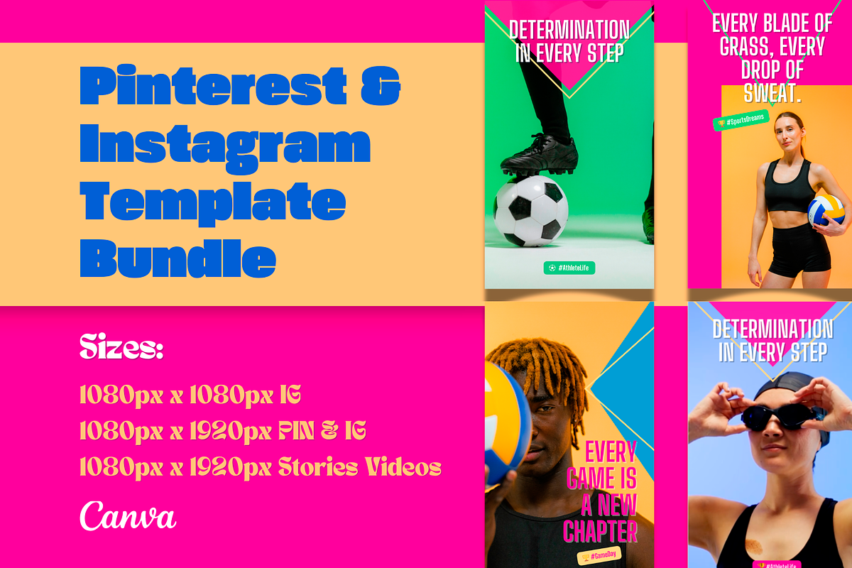 Sports Portraits Bundle for Social Media preview 4