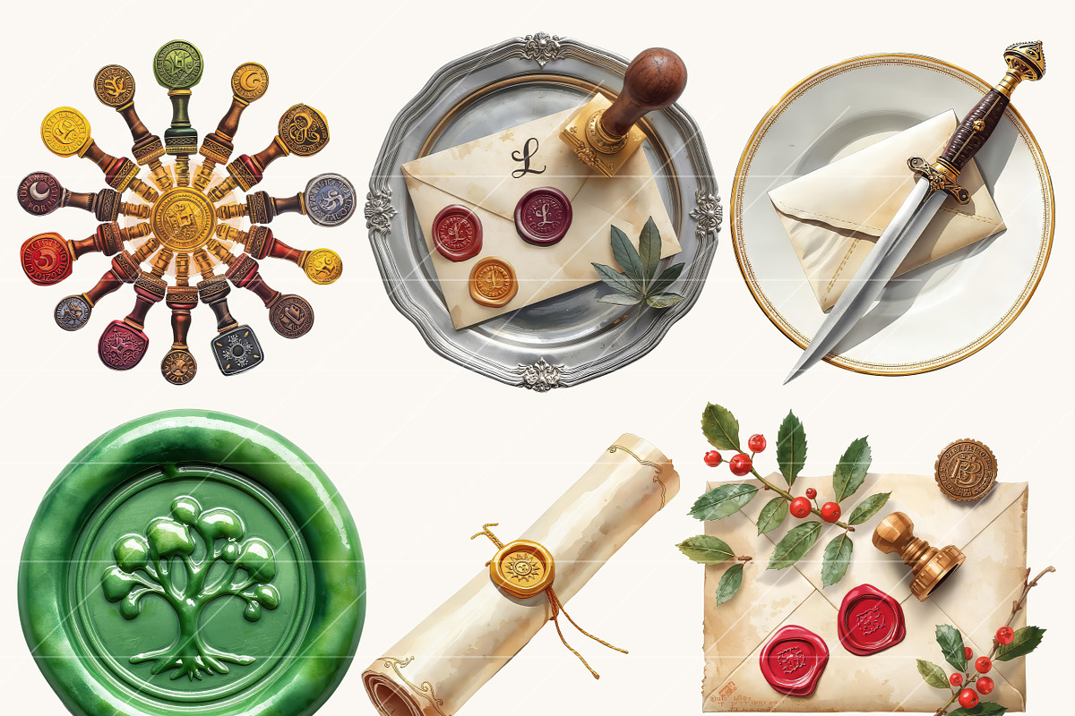 Vintage Stationery Clipart Bundle, an Object Illustration by Design Scotch (Photo 8 of 8)