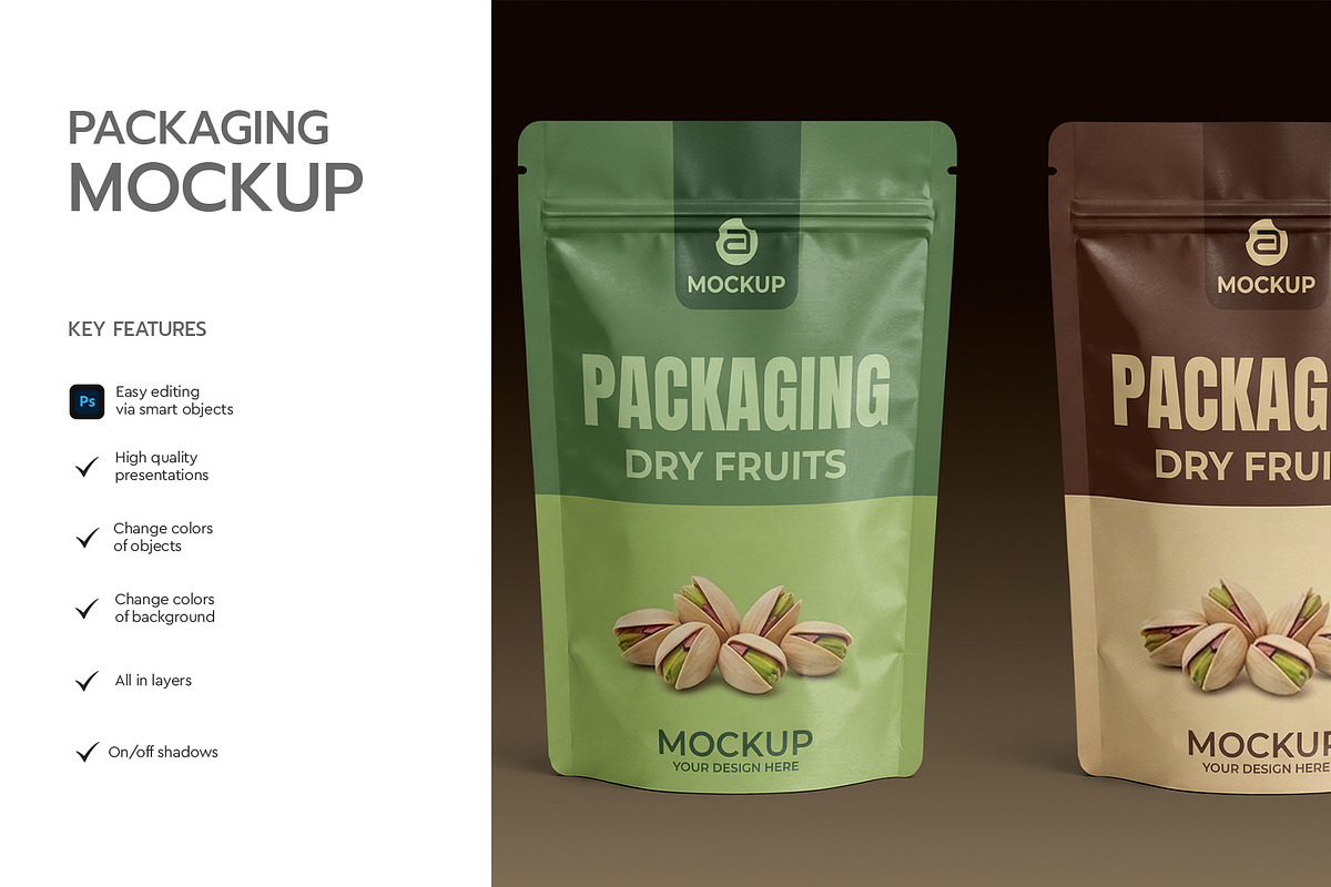 Stand Up Pouch Packaging Mockup, a Packaging Mockup by graphypix (Photo 2 of 4)