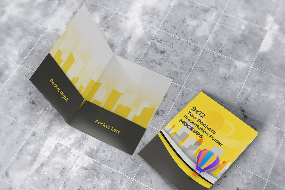 912 Two Pocket Folder Mockups, a Books & Magazine Mockup by Vectogravic Design (Photo 3 of 5)