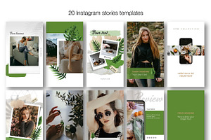 Green CANVA Instagram Template Kit