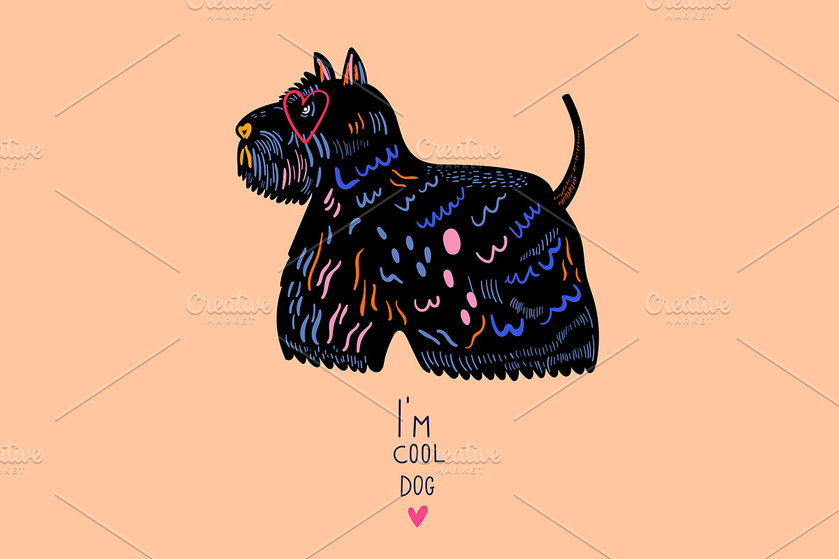 Hand drawn Dogs collection, an Animal Illustration by MoleskoStudio (Photo 23 of 26)