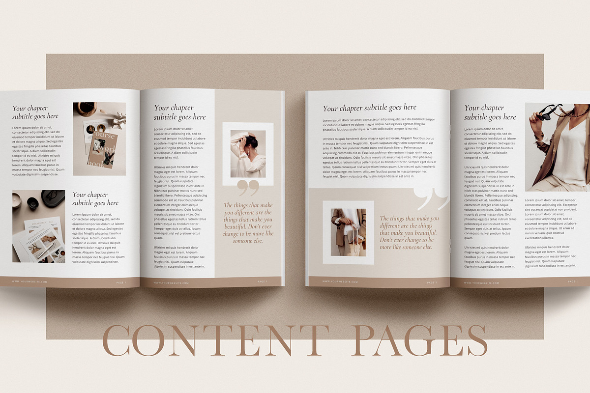Ebook+Workbook Template Bundle CANVA, a Magazine Template by Studio Loire (Photo 28 of 40)