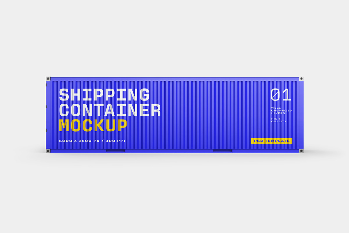 Shipping Container Mockup Set, a Packaging Mockup by mockupatelier (Photo 10 of 12)
