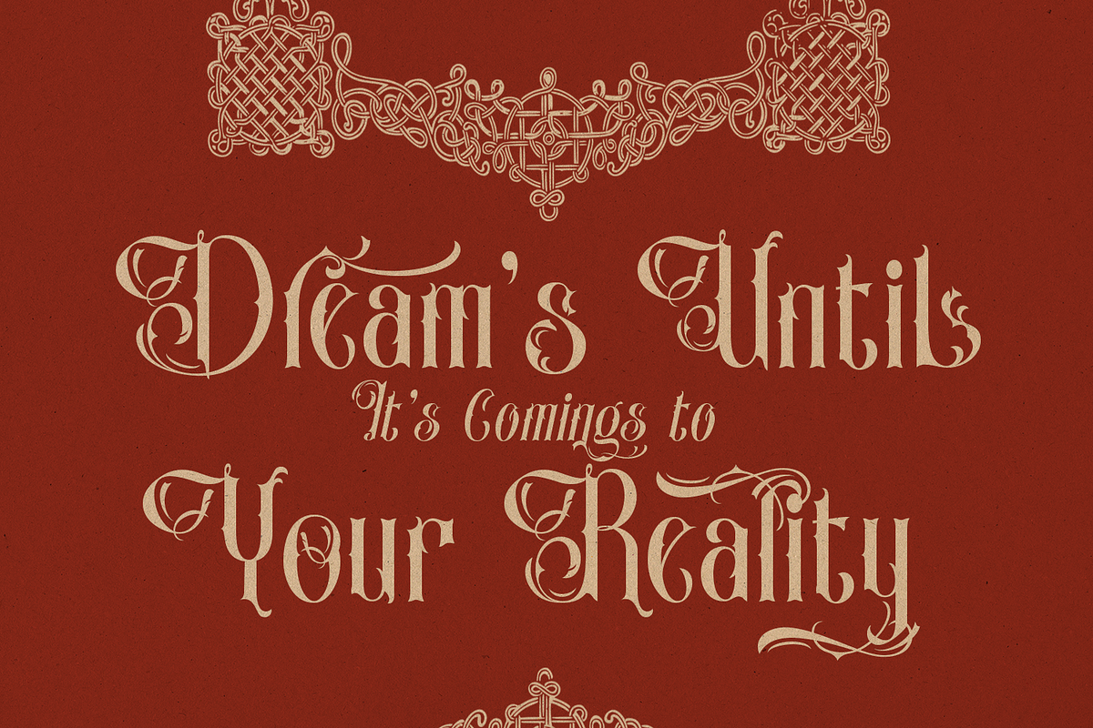 Evahgelina Vintage Font, a Blackletter Font by madeDeduk (Photo 4 of 10)