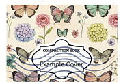 8 Butterfly Wildflowers Comp Covers, a Background Graphic by SmallTownDigital (Thumbnail 3 of 4)
