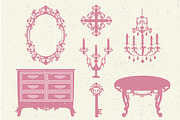 Baroque interior set, a Decorative Illustration by El Design (Thumbnail 2 of 3)
