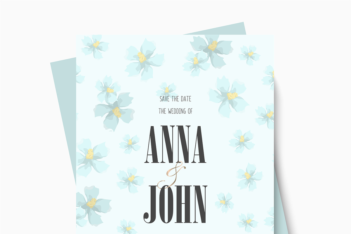 Wedding invitation card template, an Invitation Template by Doodle_flower