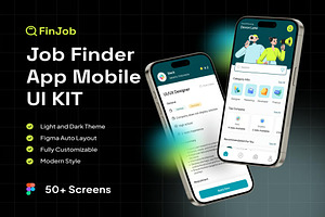 FinJob - Job Finder Mobile App UI UX, an UI Kit Template by Lumina_ui_ux202