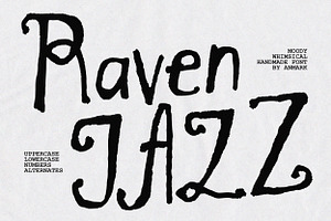 Raven Jazz | Vintage Display Font, a Handwritten Font by AnMark