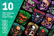 halloween 2025 skull tshirt designs, a Graphic by NH graphic (Thumbnail 1 of 5)