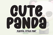 Cute Panda | Script Font, a Script Font by Scratchones (Thumbnail 1 of 8)