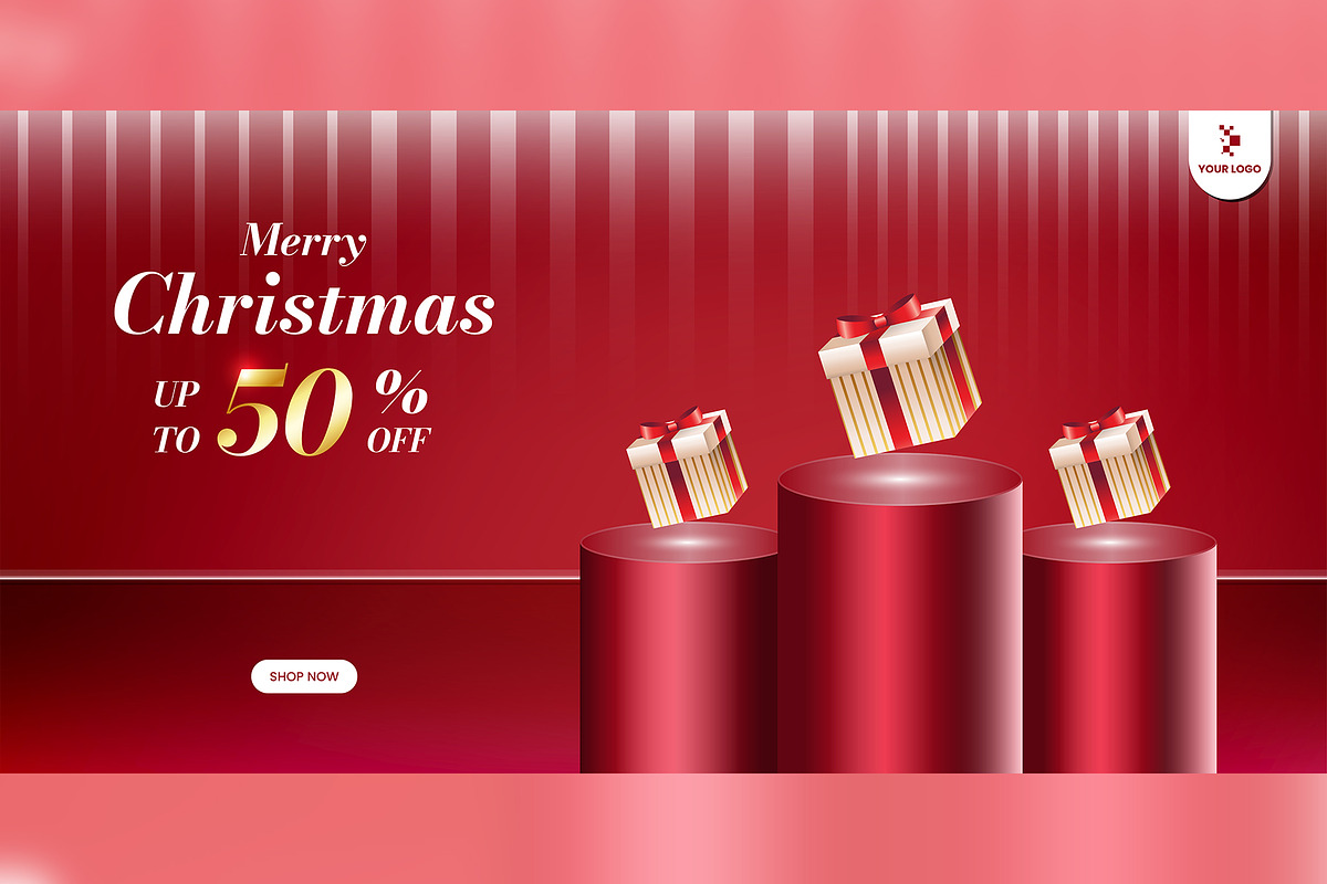 Creative Christmas product banner, a Marketing Template by rpdesignstudio