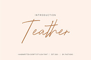 Teather Signature, a Script Font by Pustudio (Thumbnail 1 of 6)