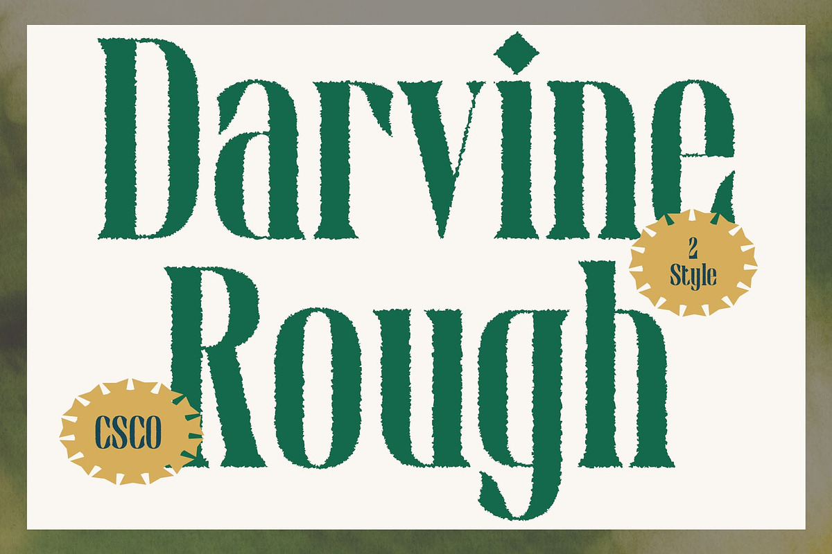 Darvine Rough, a Serif Font by Craft Supply Co. (Photo 1 of 8)