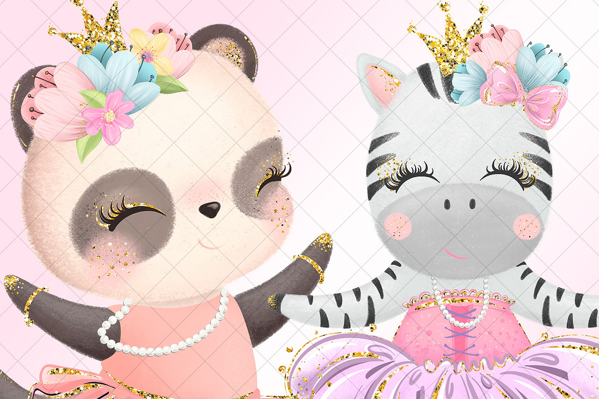 My Cute Ballerina Clipart, a Decorative Illustration by Masha  Studio (Photo 4 of 11)