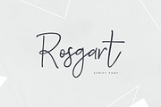Rosgart, a Script Font by vuuuds (Thumbnail 1 of 4)