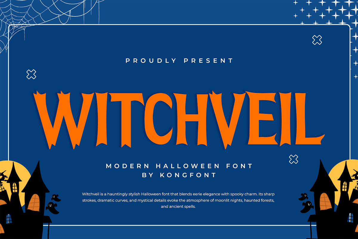 Witchveil - Modern Halloween Font, a Blackletter Font by overlaytemplates (Photo 1 of 5)