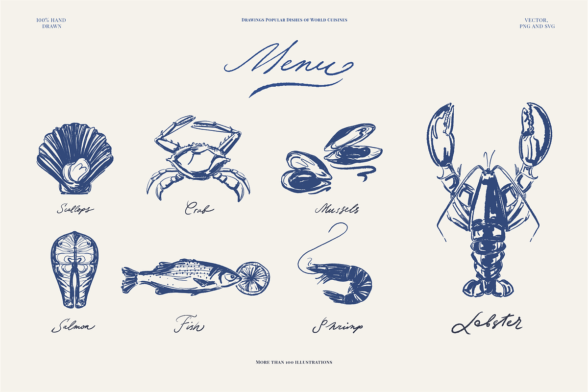 Hand Drawn Food & Menu Illustration, a Food Illustration by Summer Nightingale Art (Photo 4 of 16)