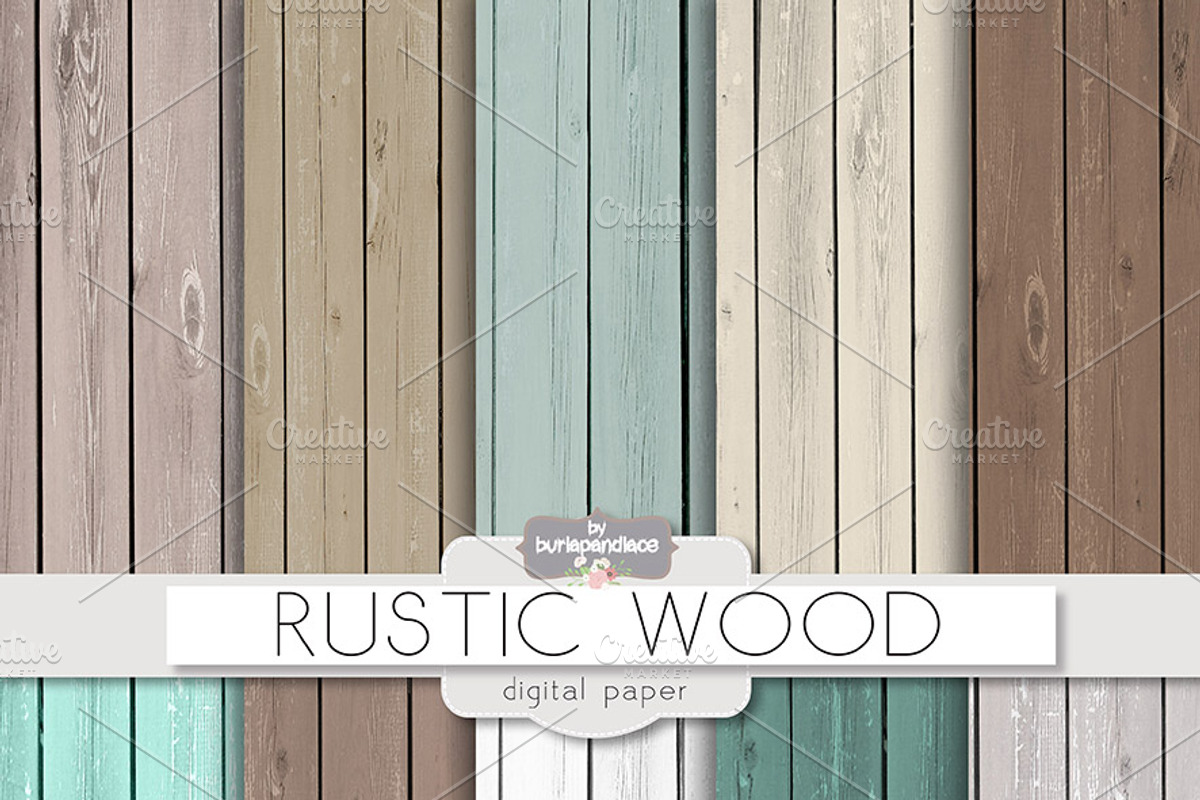 Rustic wood digital paper