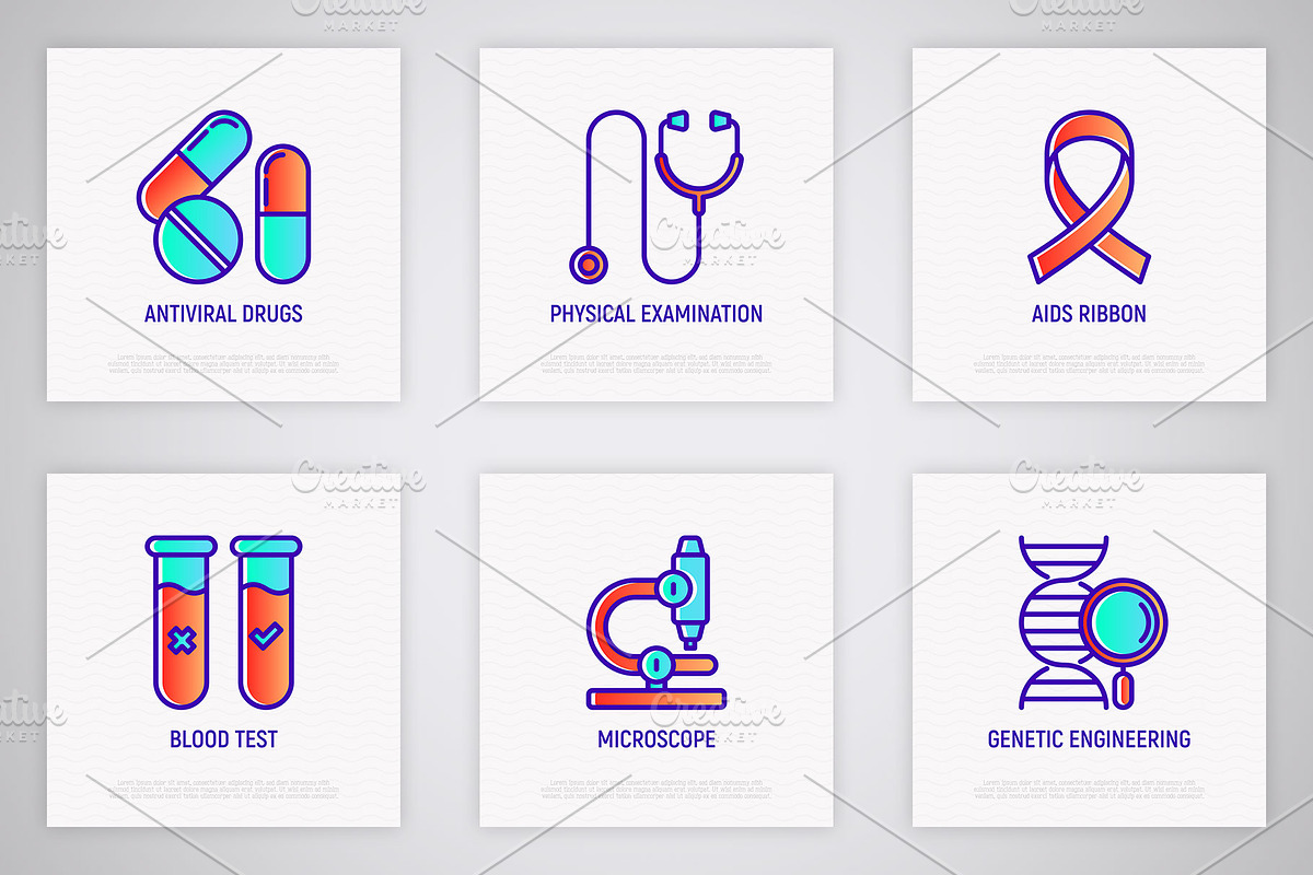 AIDS & HIV | 16 Thin Line Icons Set, an Outline Icon by Alex Blogoodf (Photo 5 of 7)