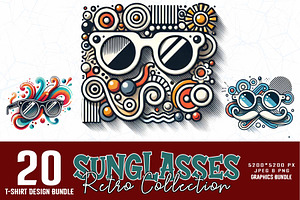 Retro Sunglasses Summer Lover PNG, an Illustration by Sofia's Fashion