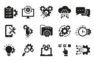 Technology Configuration Icons, a Technology Illustration by Vector Creator