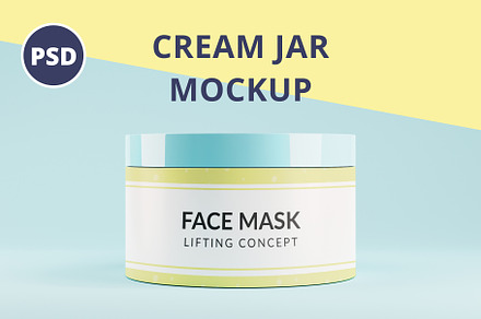 Cosmetic Cream Jar Mockup, a Mask Mockup by Troyan Studio