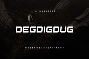 Degdigdug - Font, a Sans Serif Font by artchiles_design