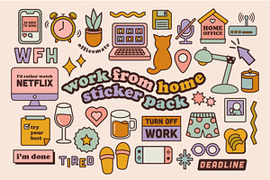 Work-From-Home Sticker Pack